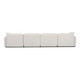 Travie White Sand Performance Corduroy Velvet 6-Piece Modular U-Sectional | BeBoldFurniture