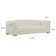 Farah Cream Velvet Sofa - Be Bold Furniture