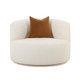 Fickle Cream Boucle Swivel Chair | BeBoldFurniture