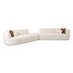 Fickle Cream Boucle 3-Piece Modular Sectional | BeBoldFurniture
