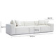 Mindy Cream Chenille Basketweave Modular Sofa | BeBoldFurniture