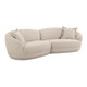 Marion Two-Tone Textured Boucle 4 Person Sectional | BeBoldFurniture