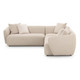 Sylvie Cream Boucle 3-Piece Sectional | BeBoldFurniture