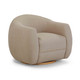 Judy Light Brown Boucle Swivel Chair | BeBoldFurniture