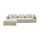 Hangover Cream Performance Linen 4-Piece Modular Sectional | BeBoldFurniture