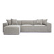 Mindy Taupe Chenille Basketweave Modular Sectional | BeBoldFurniture