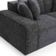 Mindy Charcoal Chenille Basketweave Modular Loveseat | BeBoldFurniture