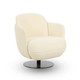 Solange Cream Velvet Swivel Chair | BeBoldFurniture