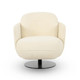 Solange Cream Velvet Swivel Chair | BeBoldFurniture
