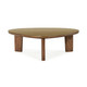Oani Walnut and Glass Triangular Coffee Table | BeBoldFurniture
