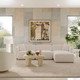 Travie White Sand Performance Corduroy Velvet 4-Piece Modular Sectional | BeBoldFurniture