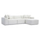 Mindy Cream Chenille Basketweave Modular Sectional | BeBoldFurniture