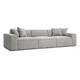 Mindy Taupe Chenille Basketweave Modular Sofa | BeBoldFurniture