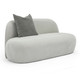 Carraway Grey Upcycled Chenille Loveseat | BeBoldFurniture