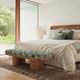 Ollie Olive Green Leopard Jacquard Bench | BeBoldFurniture