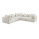 Hangover Cream Boucle 5-Piece Modular L-Sectional | BeBoldFurniture