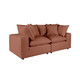Cali Rust Performance Fabric Modular Loveseat | BeBoldFurniture