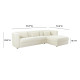 Callie 2-Piece Performance Velvet L-Shaped Sectional