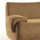 Zenith 80" Latte Brown Performance Velvet Modular Loveseat