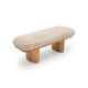 Ollie 48" Contract-Grade Straight Vegan Shearling Bench