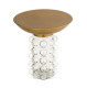 Bubble Glass and Brass Side Table