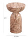 Rue Faux Marble Indoor / Outdoor Round Side Table