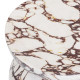 Pia Red Faux Marble Indoor/Outdoor Concrete Side Table