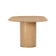 Brandy 95" Natural Ash Wood Oval Dining Table