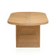Caren 95" Natural Rattan and Glass Oval Dining Table