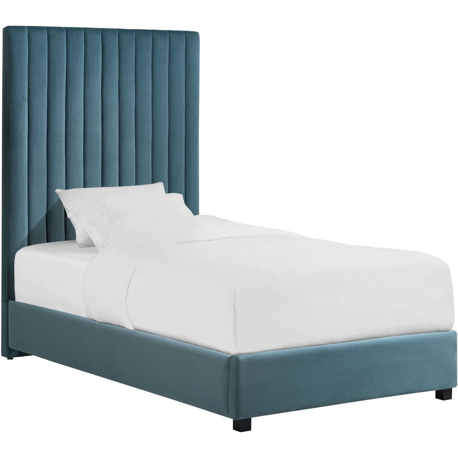 Arabelle Sea Blue Bed Twin Size In Houston | BeBoldFurniture 