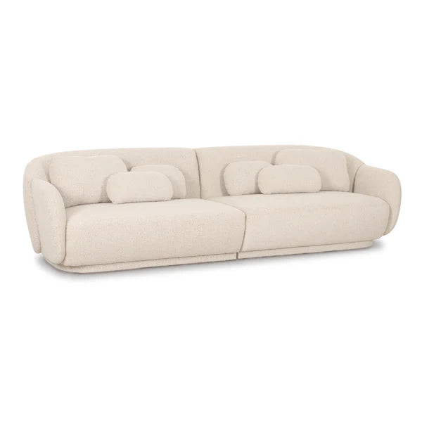 Misty Cream Boucle Modular 4-Seater Sofa | BeBoldFurniture