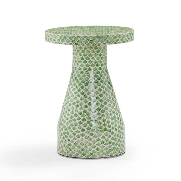 Halio Green Shell Side Table | BeBoldFurniture