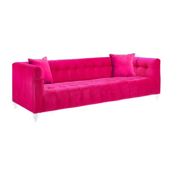 Bea Pink Velvet Sofa - Be Bold Furniture