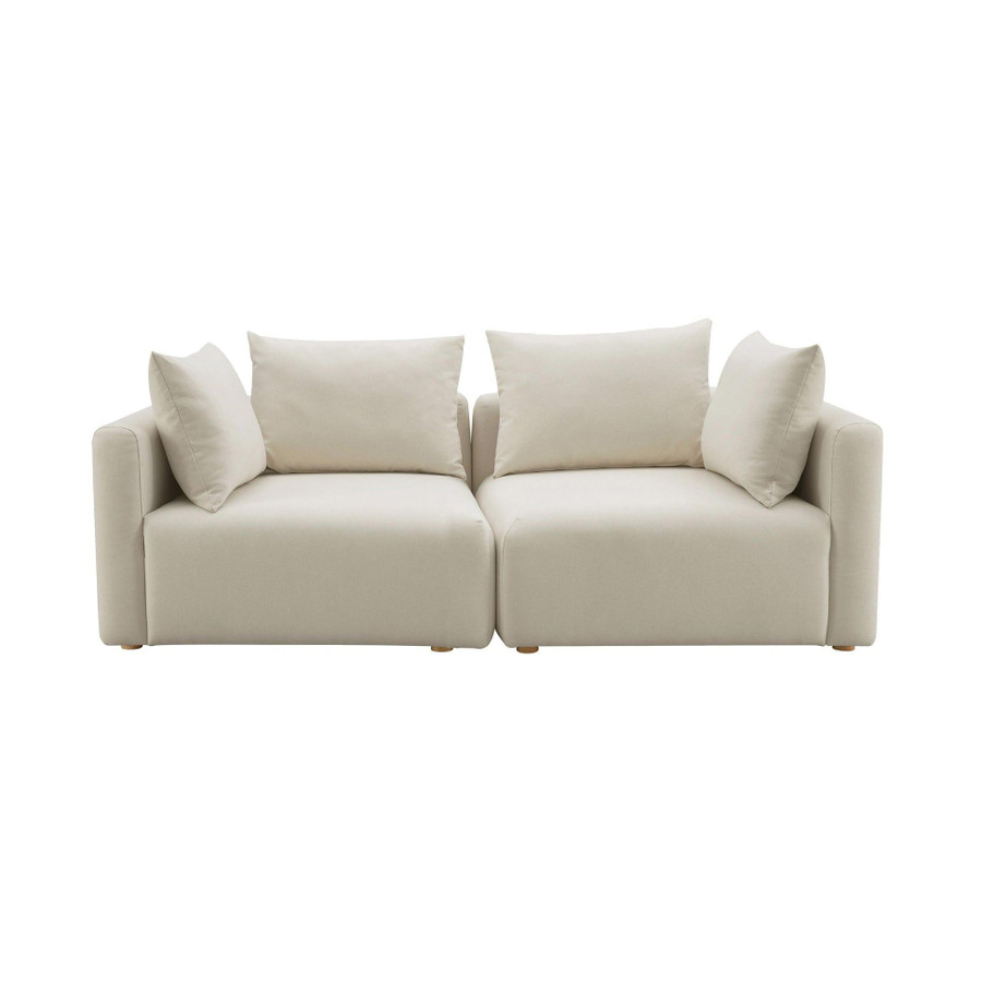 Hangover Cream Performance Linen Loveseat | BeBoldFurniture