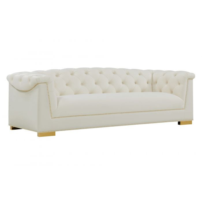 Farah Cream Velvet Sofa - Be Bold Furniture