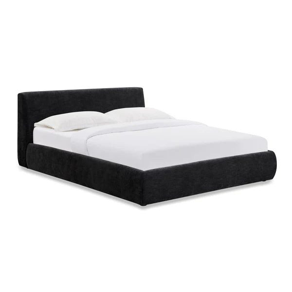 Isla Black Textured Velvet Bed | BeBoldFurniture