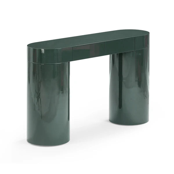 Mira Deep Green High Gloss Console Table | BeBoldFurniture