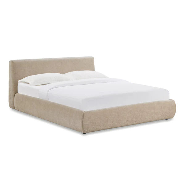 Isla Taupe Textured Velvet Bed | BeBoldFurniture