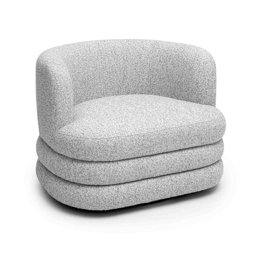 Astor Light Grey Swivel Hotel Lounge Chair | BeBoldFurniture