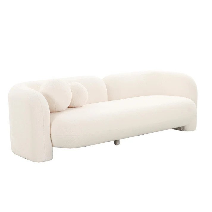 Amelie 91" Contract-Grade Faux Fur Sofa