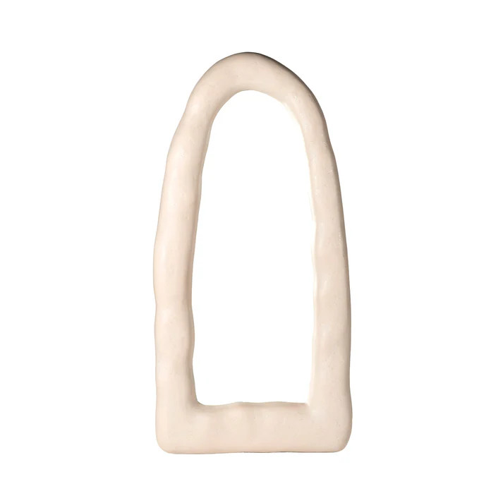 Kaia 32"X64" Cream Textured Small Floor Mirror