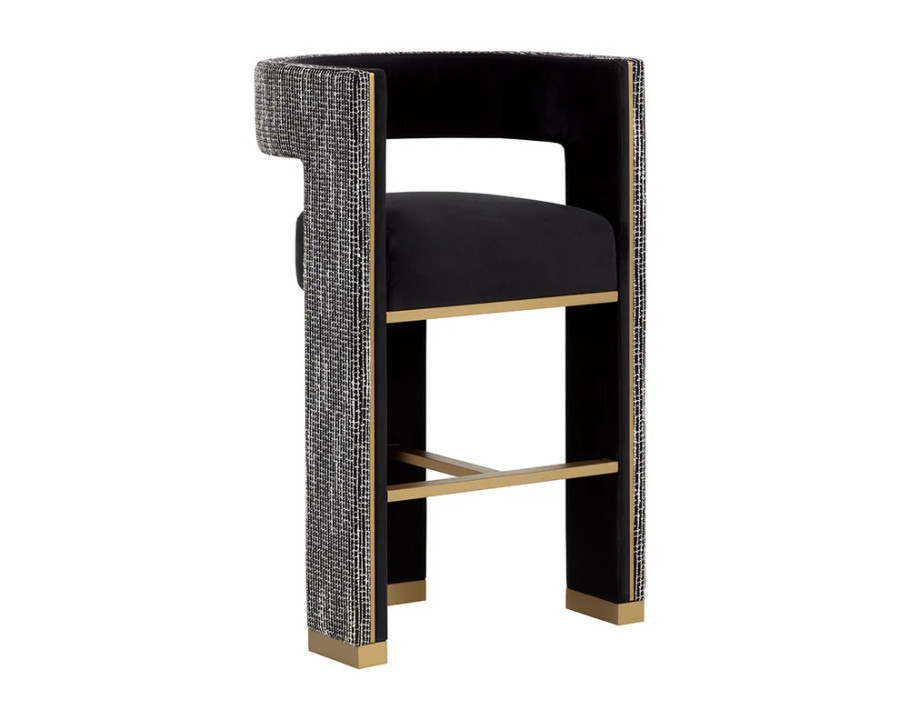 ADAMINA BARSTOOL - ABBINGTON BLACK / HOBBES NIGHT