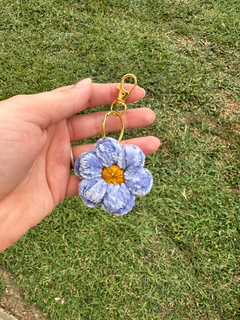 Custom Flower Keychain | Crochet Flower Keychain