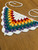 Rainbow bandana with white border