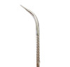 Pico de Loro Bombilla Cincelada Alpaca Stirrer with Braid Design, Angled Mouthpiece and Spooned Filter, 18 cm / 7"