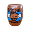Mate Hand-Painted Lacquered Wood Mate - Messi Design "Qué Mirá Bobo? Andá Pa' Allá"