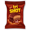 Trishot Triple Alfajor with Peanut Butter and Chocolate Mousse, 60 g / 2.1 oz (pack of 6)