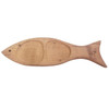 Carob Wood Board Ideal For Snacks - Fish Shape, 13 cm x 40 cm x 1 cm / 5.11" x  15.74" x 0.39"