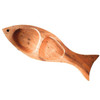 Carob Wood Board Ideal For Snacks - Fish Shape, 13 cm x 40 cm x 1 cm / 5.11" x  15.74" x 0.39"