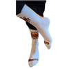 Un Poco de Ruido Crew Socks White Caña OooAaa, 100% Cotton (One Size Adult)